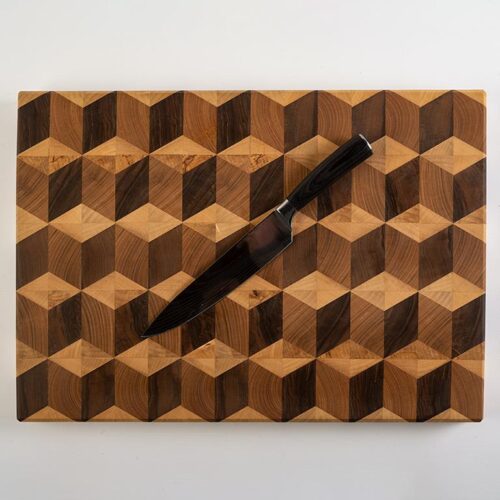 3D-Stirnholz-Schneidebrett